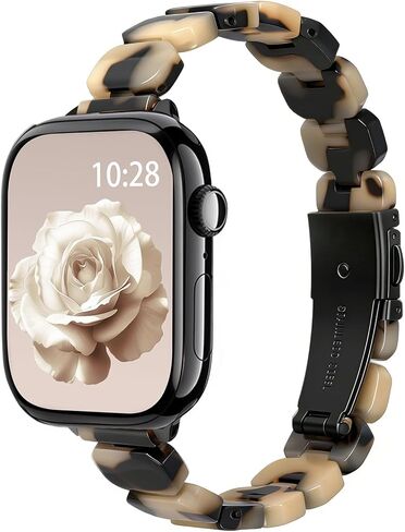 Slim Resin Band Compatible With Apple Watch Bands for Women Series 11/10/9/8/7 38/40/41/42/44/46mm,Thin Bracelet Lightweight Fashion Strap for iWatch Wristband 6/5/4/3/2/1 SE in Saudi Arabia