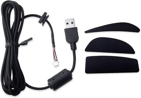 HUYUN New USB Mouse Cable Mice Line & feet Skates Teflon Replacement for Logit G9 G9X Mouse in Kuwait