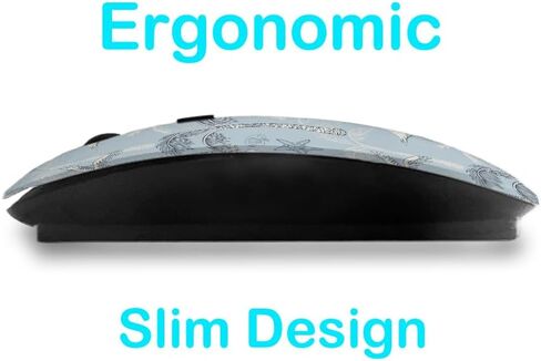 2.4GHz USB Wireless Mouse, Sea Beach Theme Pattern, Ergonomic Slim Computer Mice for Kids in Kuwait