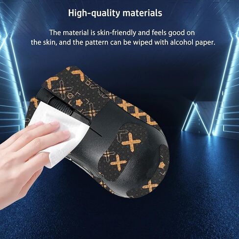 شريط قبضة الماوس NOUKAJU تغطية كاملة لـ Razer DeathAdder V2 X HyperSpeed، شريط قبضة الماوس المضاد للانزلاق، مجموعة ترقية الفئران الاحترافية ذاتية اللصق ومقاومة للعرق (أسود وذهبي) in Kuwait