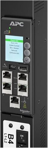 APC NetShelter Rack PDU Advanced Gen 2، مبدل، 11.5 كيلو واط، 3 مراحل، 11 كيلو واط 400 فولت 16 أمبير أو 11.5 كيلو واط 415 فولت 20 أمبير، 520P6، 42 مخرج - مبدل - IEC 60309 20 أمبير 3P+N+PE - 21 × IEC 60320 C13/C15/C19/C21، 21 × 60320 C13 in Kuwait