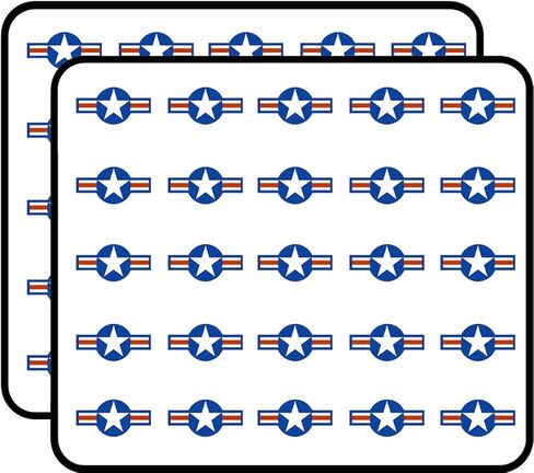 US Air Force Roundel Shaped (USAF Plane Star) Sticker for Scrapbooking 1" 50 Pack Stickers Waterproof Vinyl Decals in Kuwait