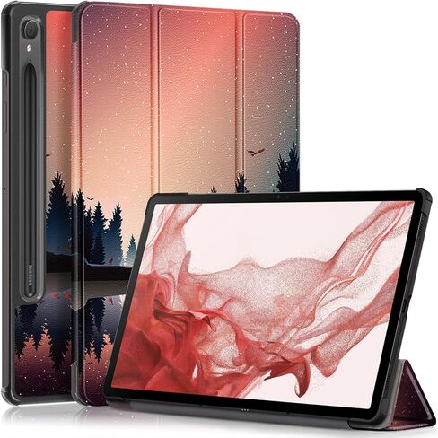 حافظة لهاتف جالاكسي تاب S9 11 بوصة 2023، غطاء حامل رفيع خفيف الوزن لهاتف SM-X710/716B/718U مع وظيفة النوم/الاستيقاظ التلقائي، جالاكسي in Kuwait