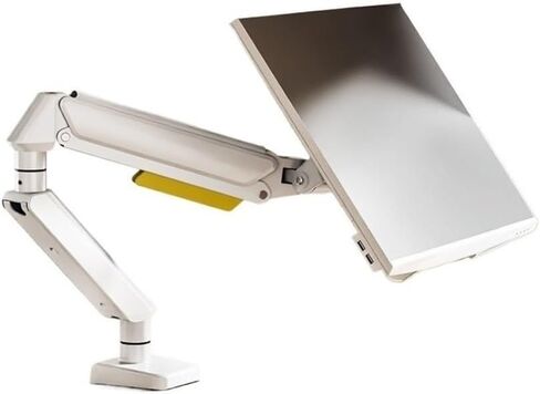 Monitor Stand Single Monitor Mount, Pneumatic Spring Full Aluminum Monitor Arm for Max 32" Screens Holds 4.4-22.0 lbs, Adjustable Single Monitor Desk Mount 27 inch Monito in Kuwait