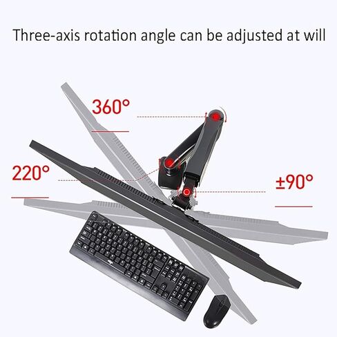 TV Stand, TV Wall Mounted Monitor Stand, Adjustable Throttle Spring Single Arm Stand, Suitable for 17 to 35 Inch Monitors in Kuwait
