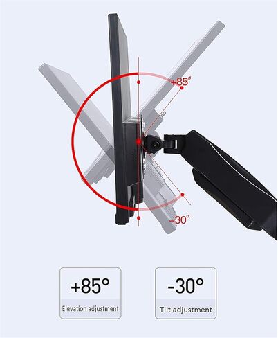 TV Stand, TV Wall Mounted Monitor Stand, Adjustable Throttle Spring Single Arm Stand, Suitable for 17 to 35 Inch Monitors in Kuwait