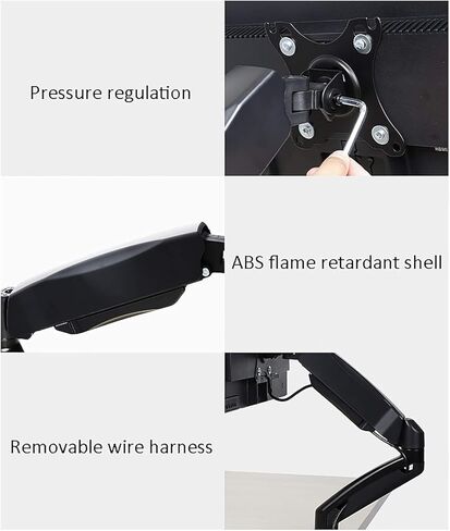 TV Stand, TV Wall Mounted Monitor Stand, Adjustable Throttle Spring Single Arm Stand, Suitable for 17 to 35 Inch Monitors in Kuwait