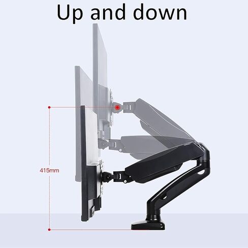 TV Stand, TV Wall Mounted Monitor Stand, Adjustable Throttle Spring Single Arm Stand, Suitable for 17 to 35 Inch Monitors in Kuwait