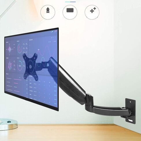 Computer Monitor Bracket Wall Mount TV Stand Adjustable Height Rotation 360° Horizontal and Vertical Universal TV Mount Good in Kuwait