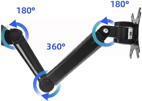 Computer Monitor Bracket Wall Mount TV Stand Adjustable Height Rotation 360° Horizontal and Vertical Universal TV Mount Good in Kuwait