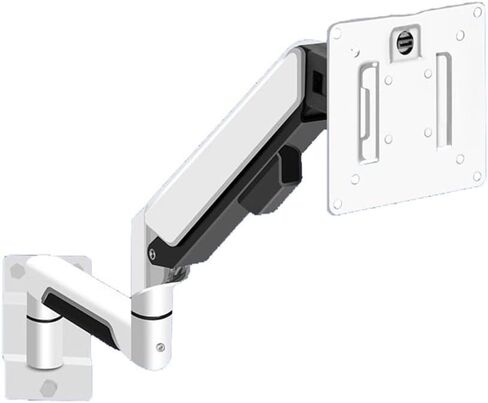 Monitor Stand Single Monitor Mount Arm Fits 10-32 Inch Screens Within 19.8 lbs, Single Monitor Wall Mount Full Motion Gas Spring Monitor Arm with VESA Mount, White 27 inc in Kuwait