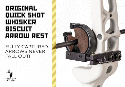 Trophy Ridge Whisker Biscuit Original Quick Shot Archery Arrow Rest - Trusted Choice for Bowhunters, Durable Lightweight Construction, Quiet Loading, Medium Right-Handed Design in Kuwait