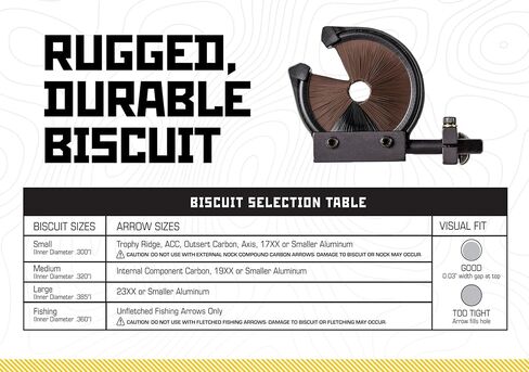 Trophy Ridge Whisker Biscuit Original Quick Shot Archery Arrow Rest - Trusted Choice for Bowhunters, Durable Lightweight Construction, Quiet Loading, Medium Right-Handed Design in Kuwait