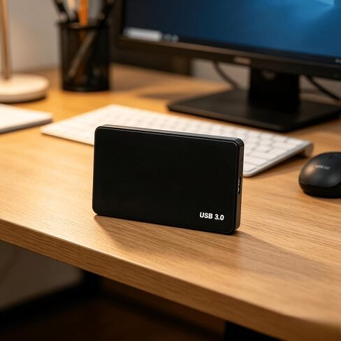 Portable Hard Drive Carrying Case, Holds 2 External Hard Drive, Black in Kuwait
