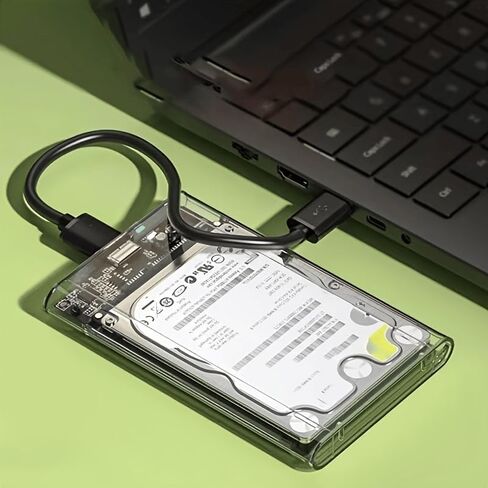 حاوية محرك الأقراص الصلبة USB 3.0 إلى SATA - شفافة، لا تحتاج إلى تركيب أداة، صندوق تخزين خارجي، التوصيل والتشغيل، متوافق مع أنظمة متعددة لمحرك الأقراص الصلبة/ SSD، واستخدام الكمبيوتر المحمول/ سطح المكتب in Kuwait