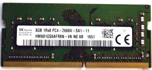 Hma81gs6afr8n-vk ذاكرة الكمبيوتر المحمول Hynix الأصلية الأصلية 8 جيجابايت Pc4-2666v Ddr4 SODIMM in Kuwait