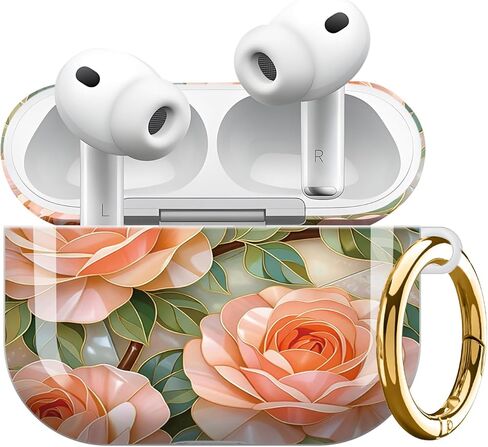 Compatible with Airpod Pro 3 Case–Secure Lock & Keychain,TPU Protection,Sleek Design,Full-Body Coverage for 3rd Gen Airpod Pro(Red Roses Black Background Floral) in Saudi Arabia