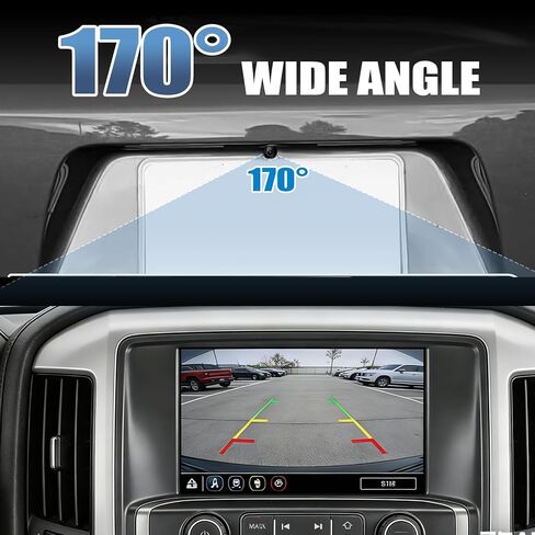 Tailgate Handle Backup Camera Rear View Camera Liftgate Latch Handle with Key Lock Cylinder Black fit for 2007-2014 Chevrolet Chevy Silverado GMC Sierra 1500 2500 3500 in Kuwait