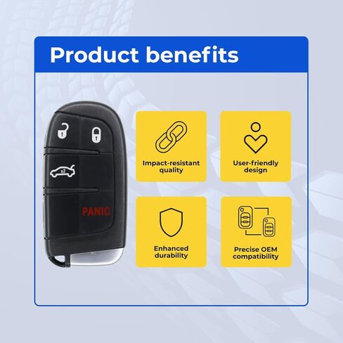 Replcament Key Fob Compatible with 300 2015 FCC M3N-40821302 M3N40821302 2AOKM-CYV11 Part Number 56046758AA 56046758AF 56046758 68051387AC Pack of 2 in Kuwait