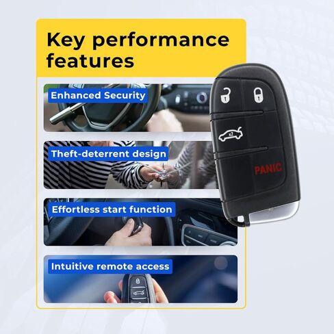 Replcament Key Fob Compatible with 300 2015 FCC M3N-40821302 M3N40821302 2AOKM-CYV11 Part Number 56046758AA 56046758AF 56046758 68051387AC Pack of 2 in Kuwait