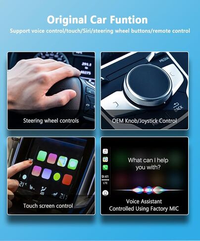 CarPlay USB Adapter for BMW 320i 328i 330i 3 GT 530i 550i 535i 5 GT 630i 640i X1 X3 X5, 2-in-1 Plug & Play Adapter Converts Wired CarPlay to Cable-Free CarPlay, Fast Auto-Connect, No Delay in Kuwait