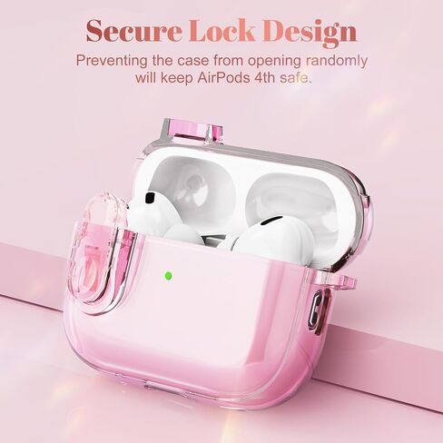 (مع قفل أمان) حافظة شفافة متوافقة مع حافظة AirPods Pro 3 2025 للسيدات، حافظة AirPods Pro 3rd Generation لطيفة وناعمة وشفافة من مادة TPU لسماعات الأذن Pro3 Girl Strawberry Keychain لـ Airpod Pro 3، وردي in Kuwait