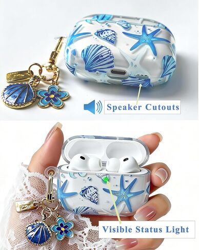 for AirPods Pro 3 Case, Ocean Theme Case for AirPods Pro 3, Shockproof AirPods Pro 3 Protective Cover for Women Girls, Cute Case Compatible with Airpods Pro 3 (Blue Ocean Starfish) in Kuwait