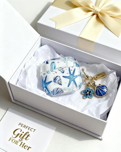 for AirPods Pro 3 Case, Ocean Theme Case for AirPods Pro 3, Shockproof AirPods Pro 3 Protective Cover for Women Girls, Cute Case Compatible with Airpods Pro 3 (Blue Ocean Starfish) in Kuwait