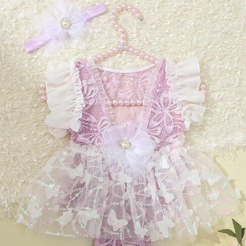 Newborn Photography Outfits Girl Baby Photography Props Lace Romper With Headress Baby Photo Shoot Outfits Girls Photo Props in Kuwait