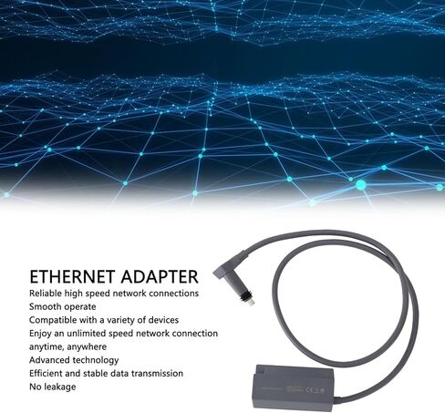 Ethernet Adapter Network Adapter LAN Rectangle Satellite Internet Powerline External Network with High Speed Stable Data Transmission for Wired Devices in Kuwait