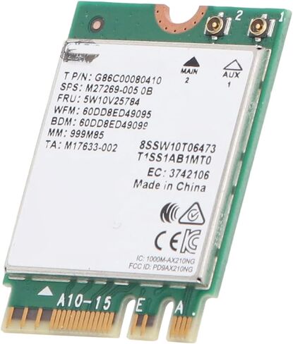 بطاقة Yunseity WiFi 6E اللاسلكية، نطاق 5400 ميجا بت في الثانية M.2 2230 NGFF وحدة مع بلوتوث 5.3، أمان WPA3، MU MIMO، OFDMA لسطح المكتب 11 10 كمبيوتر محمول 64 بت in Kuwait