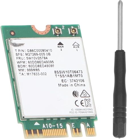 بطاقة Yunseity WiFi 6E اللاسلكية، نطاق 5400 ميجا بت في الثانية M.2 2230 NGFF وحدة مع بلوتوث 5.3، أمان WPA3، MU MIMO، OFDMA لسطح المكتب 11 10 كمبيوتر محمول 64 بت in Kuwait