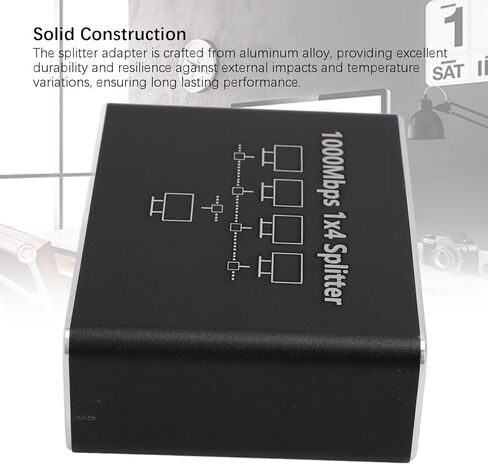 Yunseity Ethernet Splitter 1 to 4, Gigabit 1000Mbps High Speed Network Switch Adapter with USB C Power Supply, for Cat 6 7 8 Cables Computers Routers TVs in Kuwait