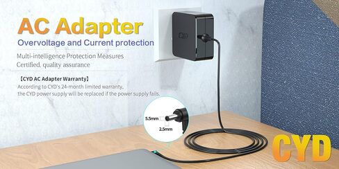 شاحن كمبيوتر محمول CYD 33 واط متوافق مع شاحن الكمبيوتر المحمول طراز Asus Asus x551m x551ma x551mav x551c x551ca x551 x555 x555l x555la x555b x555u x555y x751 x751m x451 adp-33aw a ad890326 in Kuwait