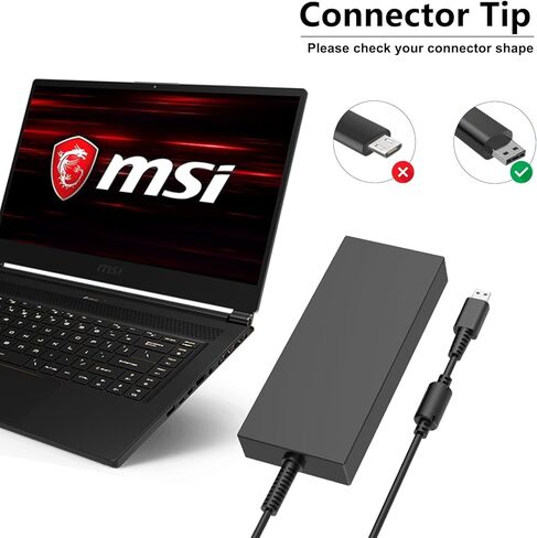 330W 280W Laptop Charger Compatible with MSI Raider 18 HX A14VIG A14VHG A14V A7VIG GE68 HX 13V GE77 GE76 GE66 GE78HX GE68HX GE77HX Vector 17 16 Power Adapter in Kuwait