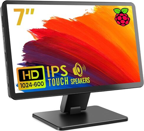 شاشة ROADOM مقاس 7 بوصة Raspberry Pi مع حافظة وشاشة 5 بوصة مع محور in Kuwait