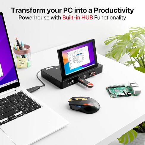 شاشة ROADOM مقاس 7 بوصة Raspberry Pi مع حافظة وشاشة 5 بوصة مع محور in Kuwait