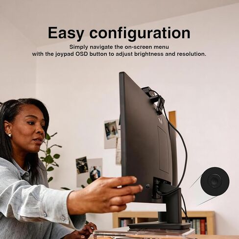 شاشة HP 24 بوصة Series 3 Pro 324pv FHD VA مع وقت استجابة 5 مللي ثانية، مضادة للتوهج، خالية من الوميض، حامل VESA (100x100 مم)، HDMI، VGA وDockztorm Hub، أسود (9U5C1AA#ABA) وذراع تثبيت فردي Ergoflexy in Kuwait