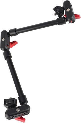 Pomya 22 Inch Articulating Arm with Double Ballhead, MultiAngle Adjustment for LED Light, Microphone, Camera - All Aluminum Construction with 1/4in Screw in Kuwait