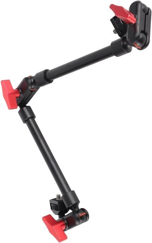 Pomya 22 Inch Articulating Arm with Double Ballhead, MultiAngle Adjustment for LED Light, Microphone, Camera - All Aluminum Construction with 1/4in Screw in Kuwait