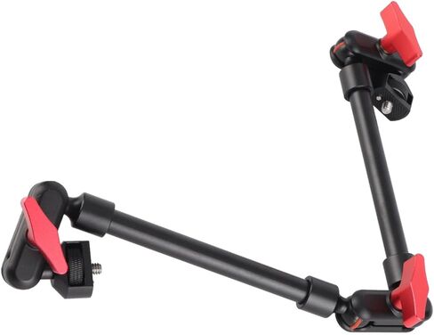 Pomya 22 Inch Articulating Arm with Double Ballhead, MultiAngle Adjustment for LED Light, Microphone, Camera - All Aluminum Construction with 1/4in Screw in Kuwait