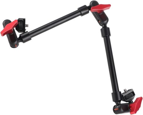 Pomya 22 Inch Articulating Arm with Double Ballhead, MultiAngle Adjustment for LED Light, Microphone, Camera - All Aluminum Construction with 1/4in Screw in Kuwait