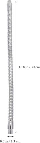 Housoutil 2pcs 300mm مرنة معقوفة الذراع LED ضوء القطب الخيوط المعدنية لملحقات مصباح مكتب DIY مع دعم التركيب العالمي in Kuwait