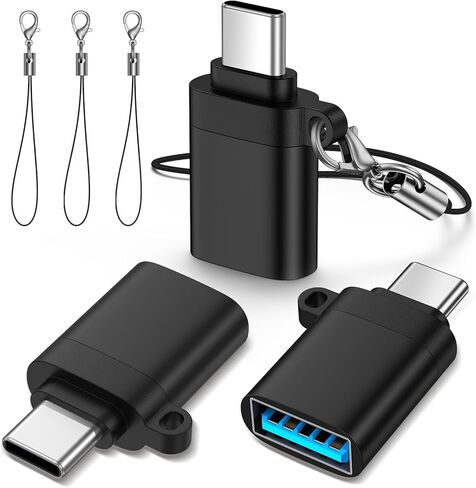 محول USB إلى USB C لهاتف iPhone 17e 17 Pro Max 17 Pro 17 16، 3 عبوات من النوع C ذكر إلى أنثى OTG محول نقل البيانات والشحن لجهاز Samsung Galaxy S26 Ultra S26+ S26 Notebook، MacBook، Surface، Dell، XPS in Kuwait