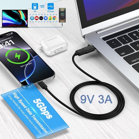 محول USB إلى USB C لهاتف iPhone 17e 17 Pro Max 17 Pro 17 16، 3 عبوات من النوع C ذكر إلى أنثى OTG محول نقل البيانات والشحن لجهاز Samsung Galaxy S26 Ultra S26+ S26 Notebook، MacBook، Surface، Dell، XPS in Kuwait