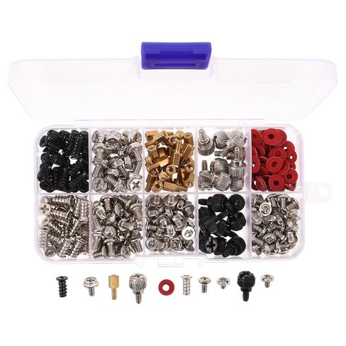 VALICLUD 360pcs PC Case Screw Set مع استبدال الإبهام ومسامير تركيب مروحة الكمبيوتر لإصلاح اللوحة الأم لسطح المكتب HDD وتجميع الكمبيوتر الشخصي in Kuwait