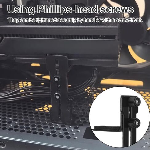 Graphics Card Bracket, Black Aluminum Alloy GPU Support Holder with Screws & Sponge Adjustable GPU Anti-Sag Stand Mount for PC Gaming Computer Setup in Kuwait