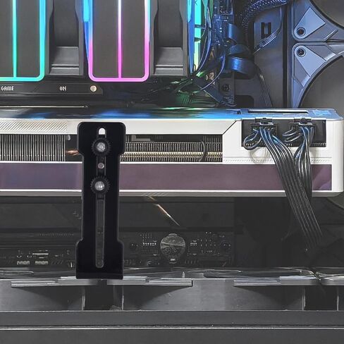 Graphics Card Bracket, Black Aluminum Alloy GPU Support Holder with Screws & Sponge Adjustable GPU Anti-Sag Stand Mount for PC Gaming Computer Setup in Kuwait