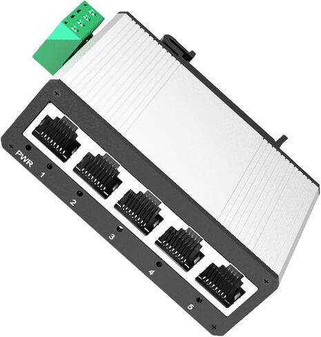 Rugged 5 Port Industrial Aluminum Alloy Enclosure Wide Temp DIN Rails for Harsh Environments Industrial Switcher in Kuwait