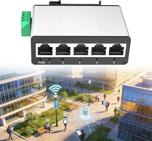 Rugged 5 Port Industrial Aluminum Alloy Enclosure Wide Temp DIN Rails for Harsh Environments Industrial Switcher in Kuwait